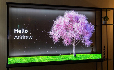 LG показала первый в мире беспроводной прозрачный OLED-телевизор